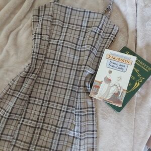 Brown Plaid Mini Dress